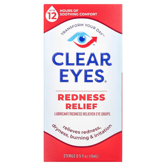 Clear Eyes® Redness Relief Oogdruppels – Hydratatie & Verzachting bij Irritatie (15 ml)