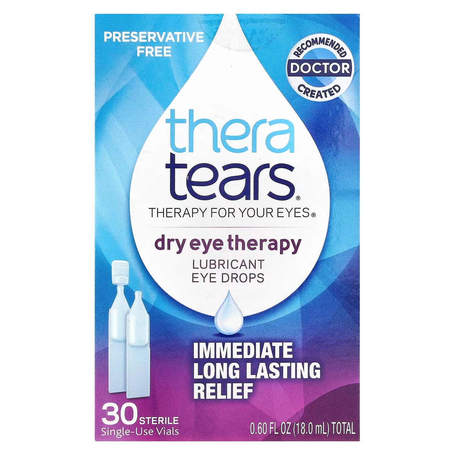 TheraTears® Dry Eye Therapy Oogdruppels – Hydraterende Therapie bij Droge Ogen (30 Steriele Dosissen)