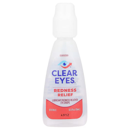 Clear Eyes® Redness Relief Oogdruppels – Hydratatie & Verzachting bij Irritatie (15 ml)