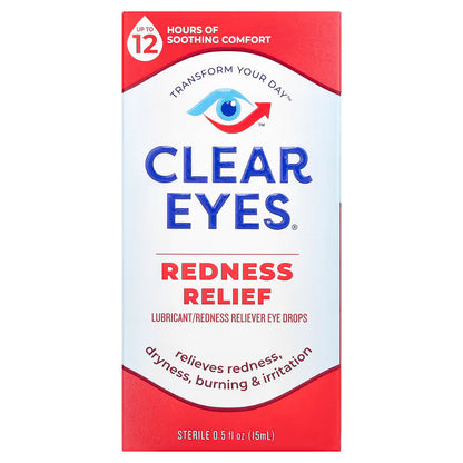 Clear Eyes® Redness Relief Oogdruppels – Hydratatie & Verzachting bij Irritatie (15 ml)