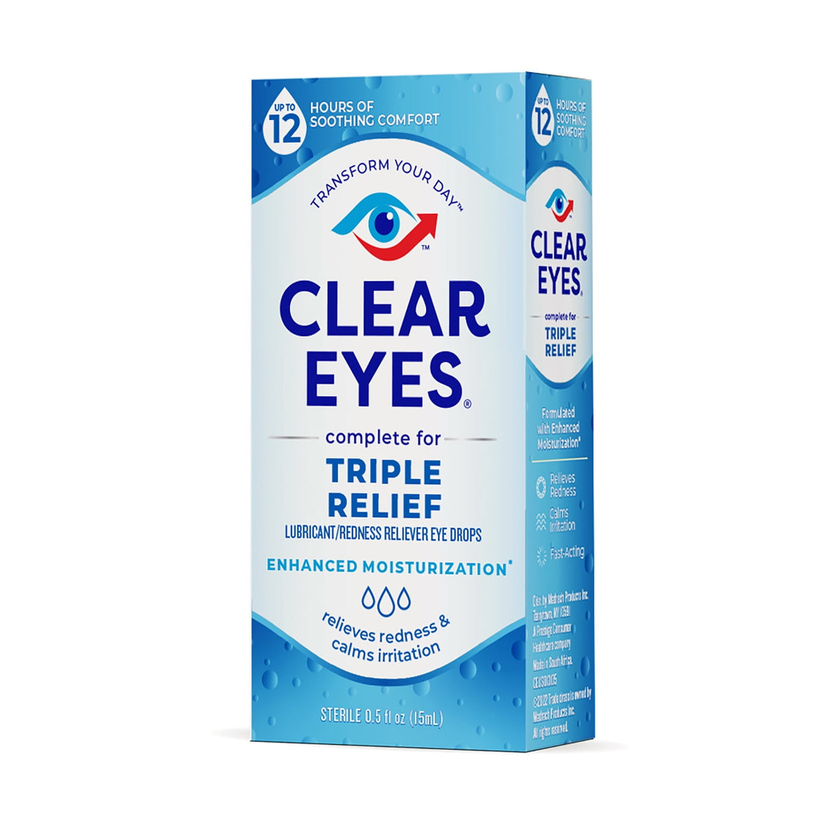 Clear Eyes® Triple Relief Oogdruppels 15 ml – Roodheid, Branderigheid & Droge Ogen