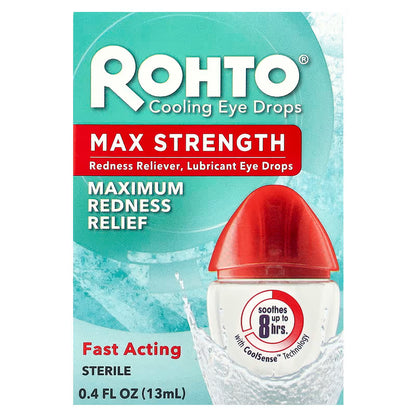 Rohto® Cooling Eye Drops Max Strength Oogdruppels – Extra Sterke Roodheidsverlichting (13 ml)
